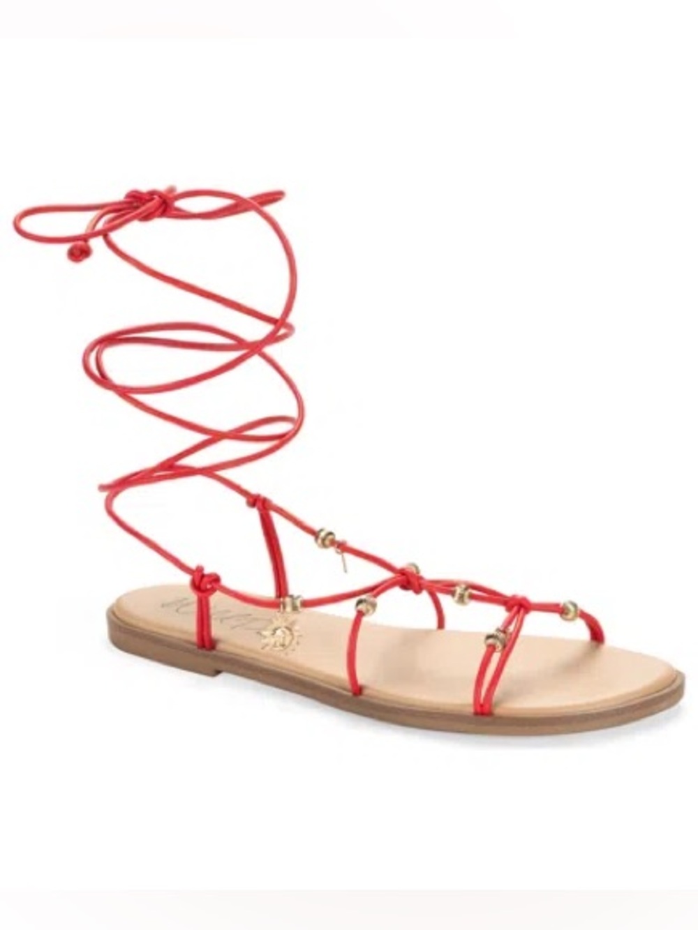 Wild Pair Reinaa Strappy Lace-up Flat Sandals 6